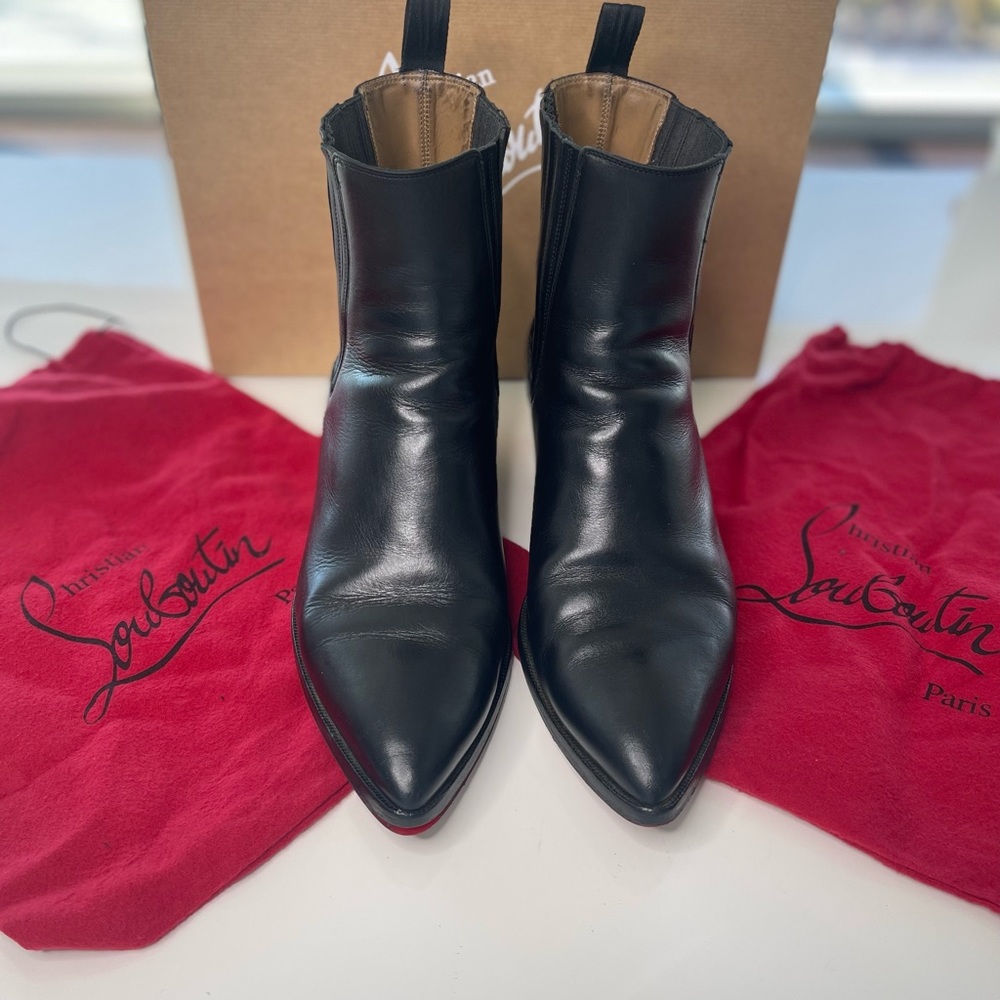 Christian Louboutin Black Leather Boots